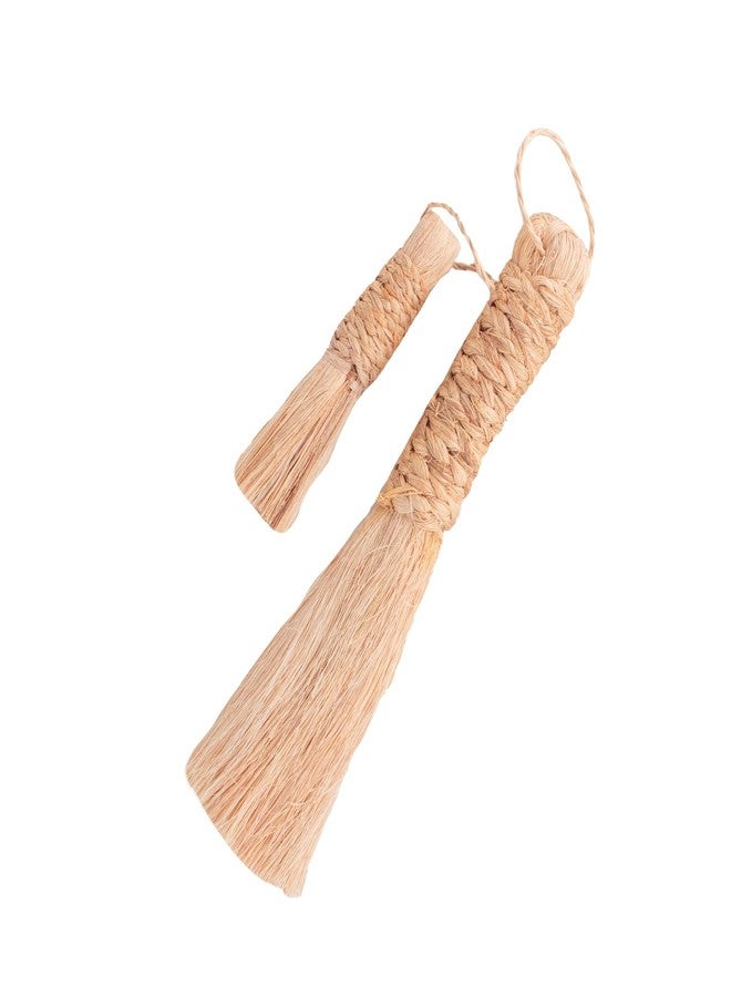 Swaha Pooja Broom Combo | 1 Big and 1 Small Broom for Pooja Room | Natural Product from Banana Fibres - Image 2